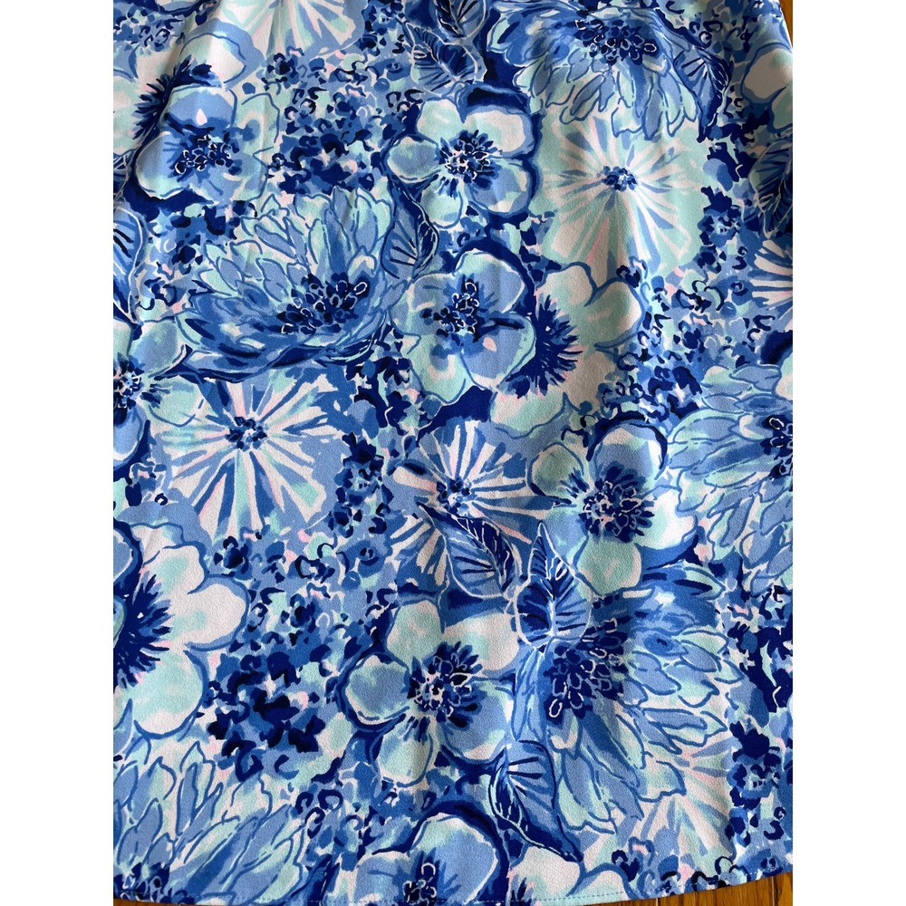 Lilly Pulitzer‎ Dress Women 6 Blue Pearl Soft Shift Crochet Lace Boho Halter NWT - Picture 2 of 10